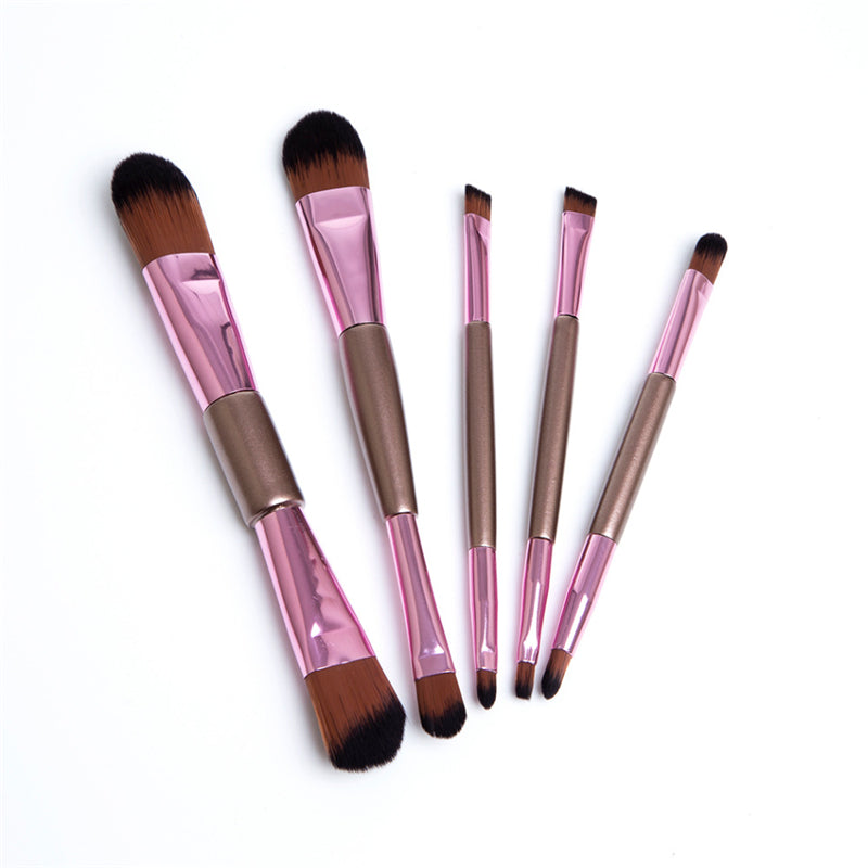 5 pc Double Ended Makeup Brush Set