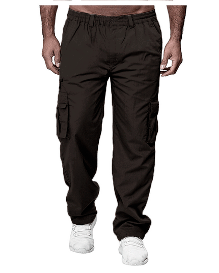 Men's Casual Multi-pocket Loose Straight Cargo Pants