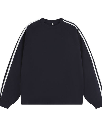 American-style Retro Three-bar Long-sleeved T-shirt For Men