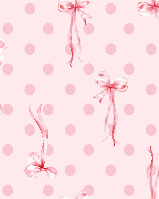 Pink Bow Print Contrast Pipping Short Pajamas Set
