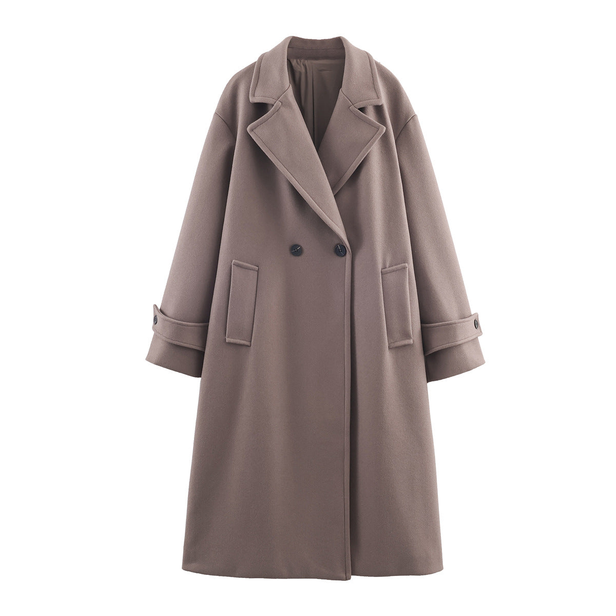 Womens Loose Elegant And Minimalist Long Coat