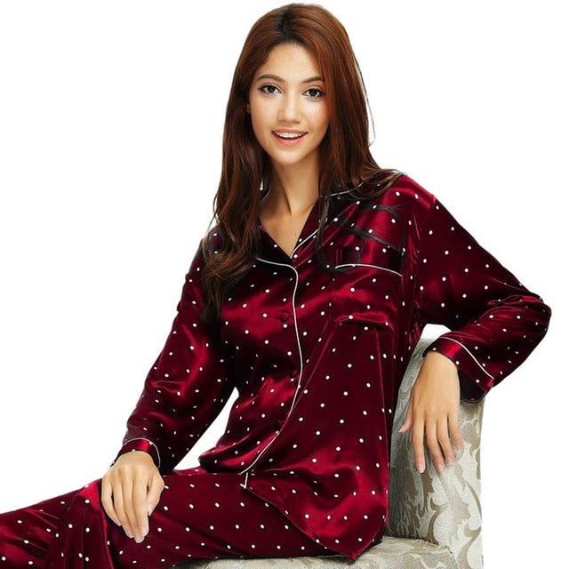 Silk satin pajamas