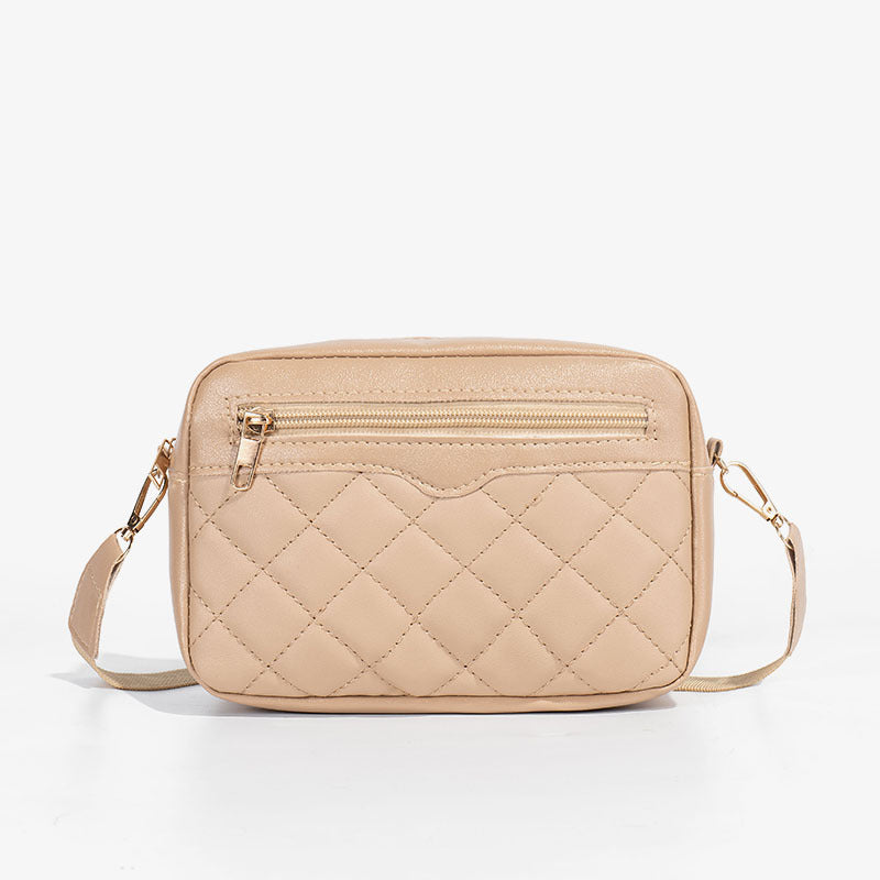 Ladies' Single-shoulder Embroidered Side-pull Crossbody Small Square Bag Casual