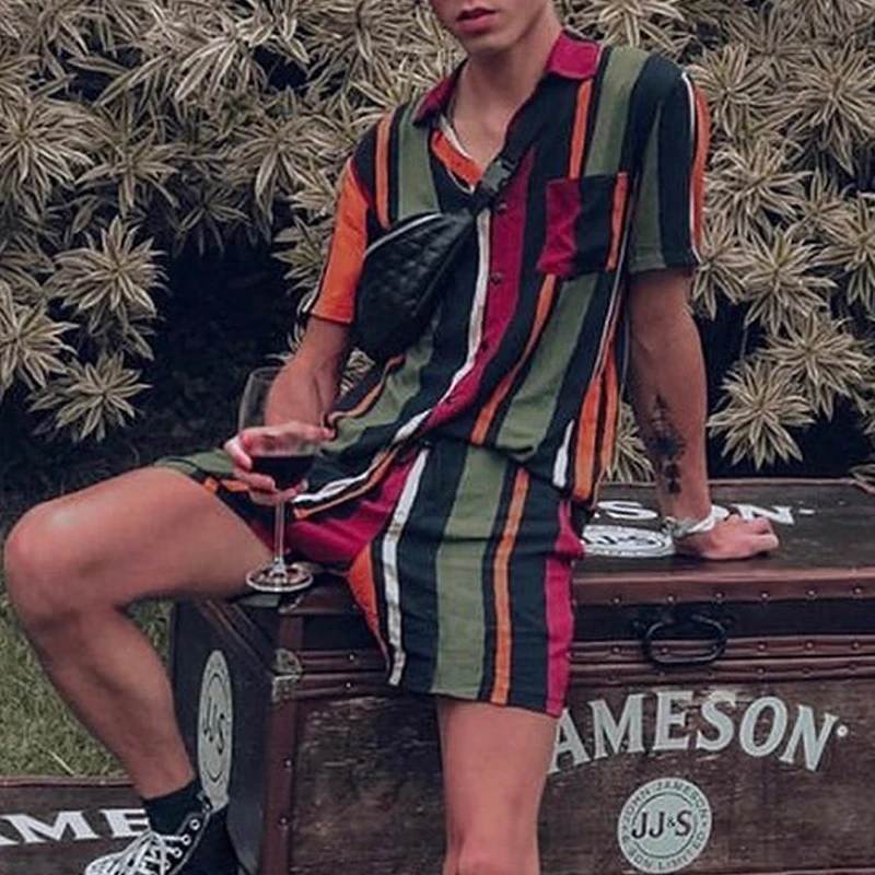 Men Hawaiian Short Set