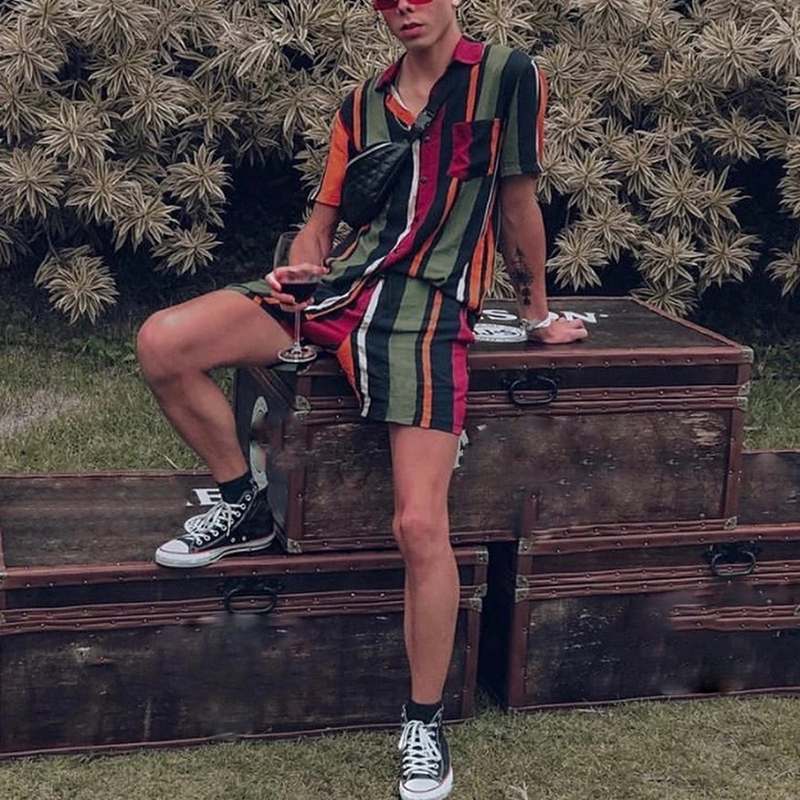 Men Hawaiian Short Set