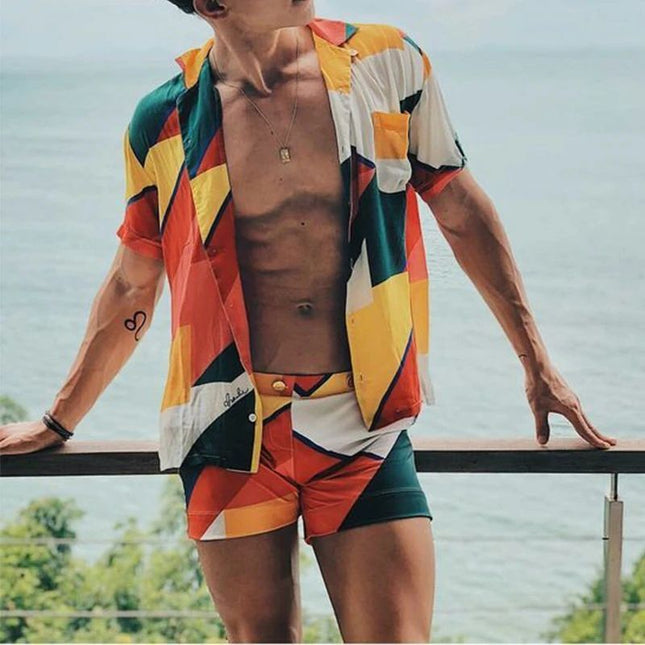 Men Hawaiian Short Set