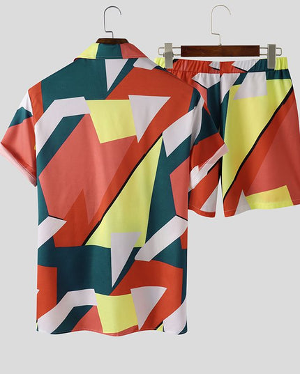 Men Hawaiian Short Set