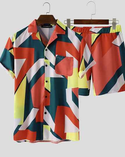 Men Hawaiian Short Set