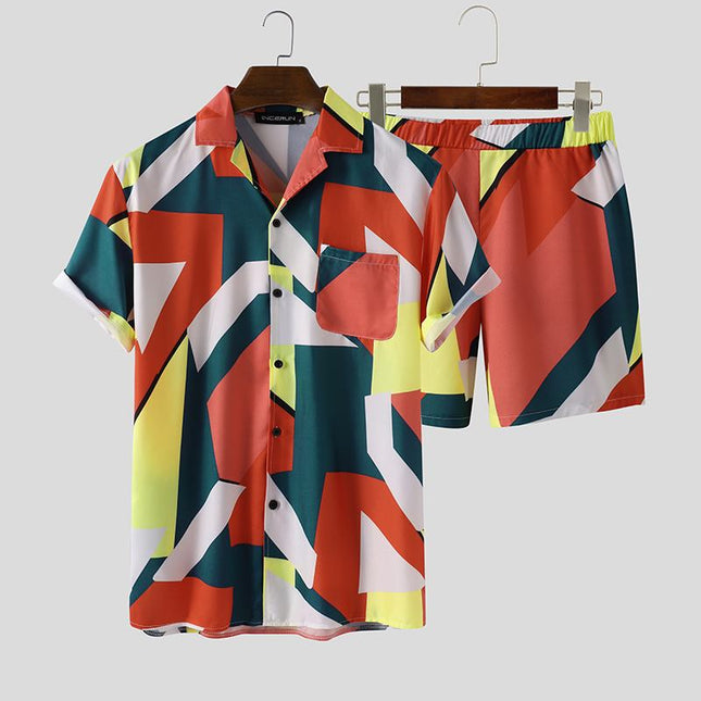 Men Hawaiian Short Set