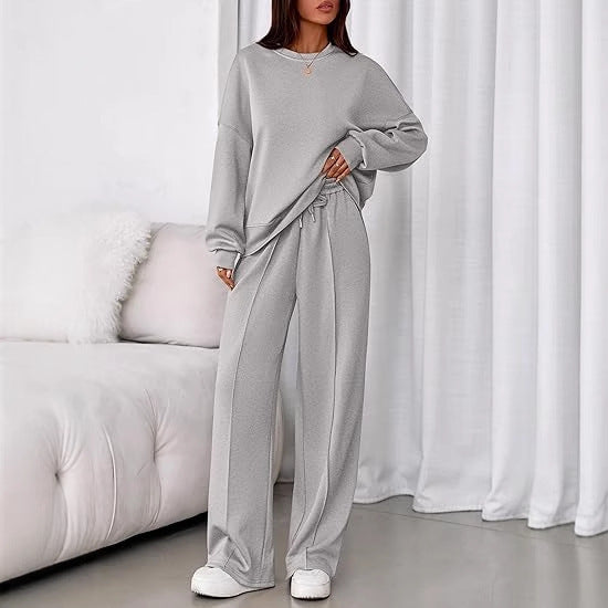 Solid-color 2-pc Loose Fit set