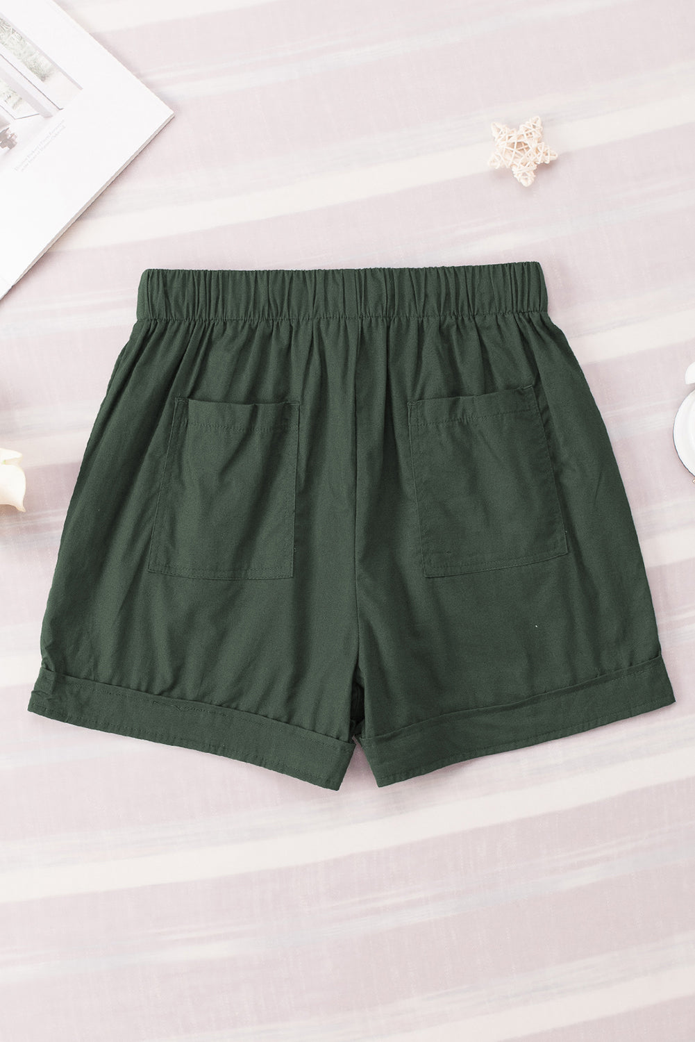 Green Strive Pocketed Tencel Shorts