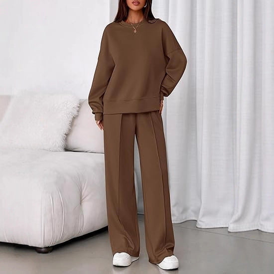 Solid-color 2-pc Loose Fit set