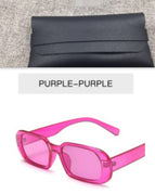 Purple / With glasses bag