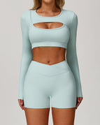 Creamy Green / L / Long sleeves and shorts