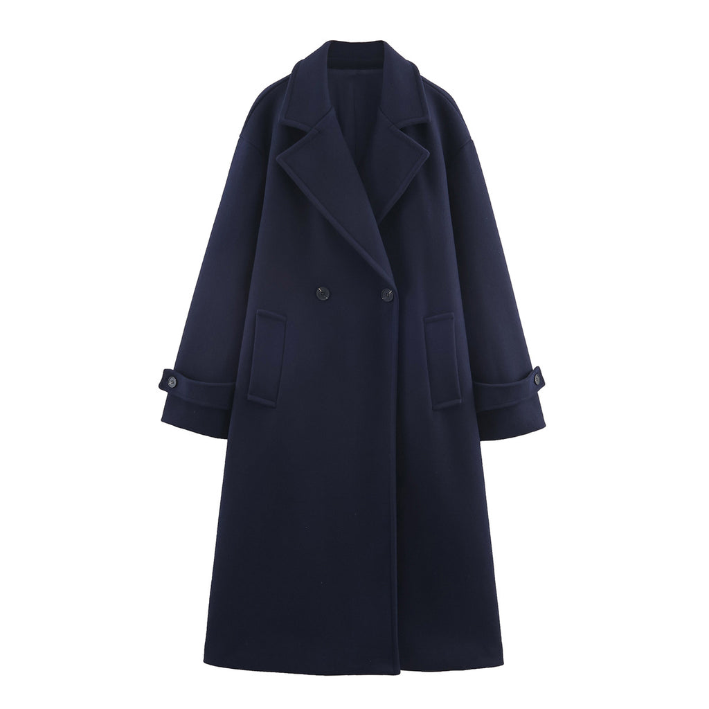 Womens Loose Elegant And Minimalist Long Coat