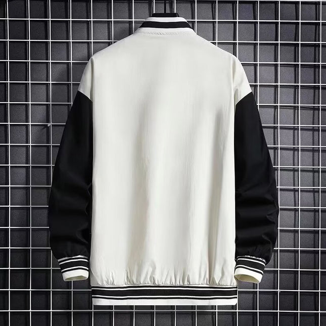 Men's Baseball Jacket Fashion Casual Letter Number Print Button-down Tops Streetwear Clothing