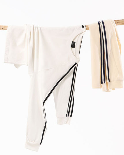 American-style Retro Three-bar Long-sleeved T-shirt For Men