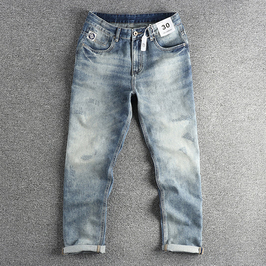 American Retro Washed Jeans For Men