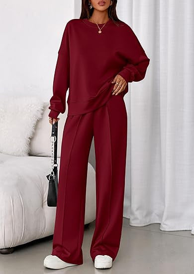 Solid-color 2-pc Loose Fit set