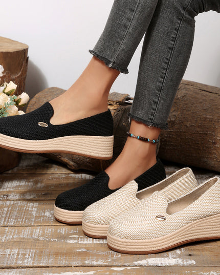 Women's Canvas Thick-soled Wedge Shoes