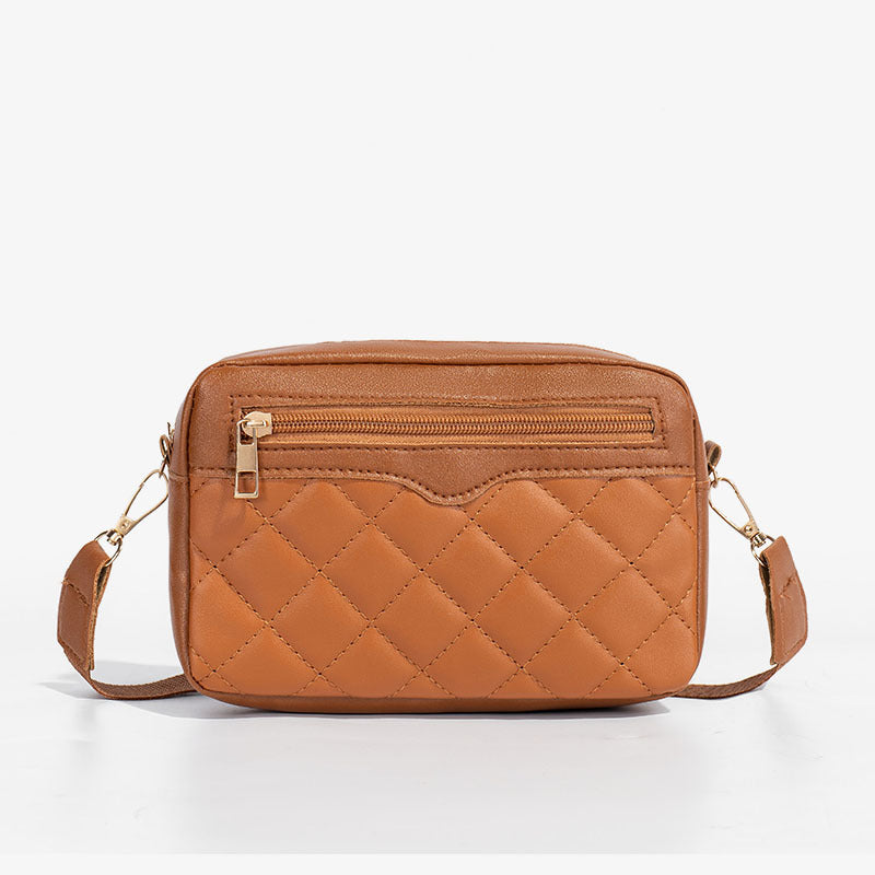 Ladies' Single-shoulder Embroidered Side-pull Crossbody Small Square Bag Casual