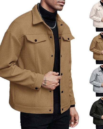 Lapel Woolen New Men's Casual Sports Jacket