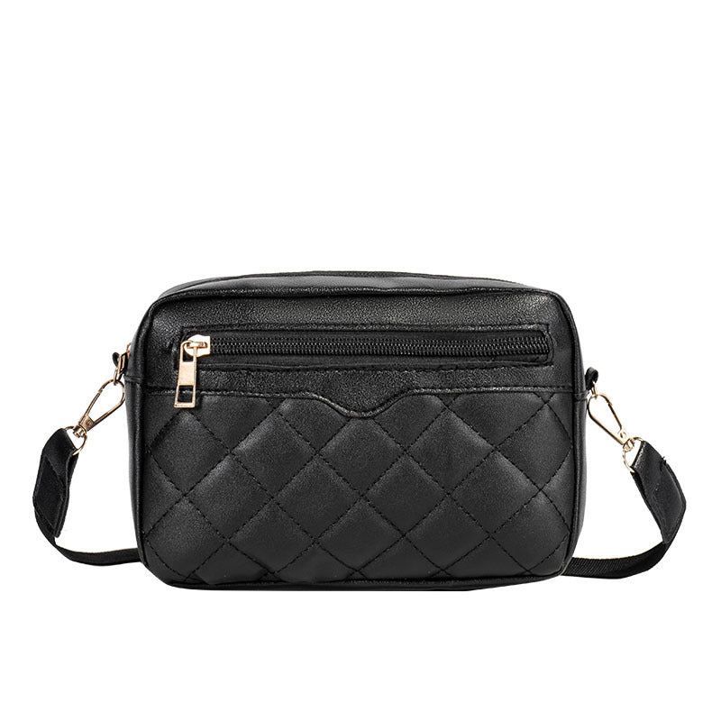 Ladies' Single-shoulder Embroidered Side-pull Crossbody Small Square Bag Casual