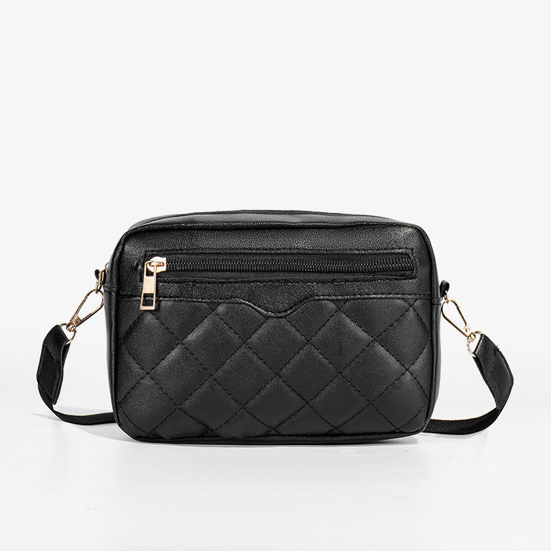 Ladies' Single-shoulder Embroidered Side-pull Crossbody Small Square Bag Casual