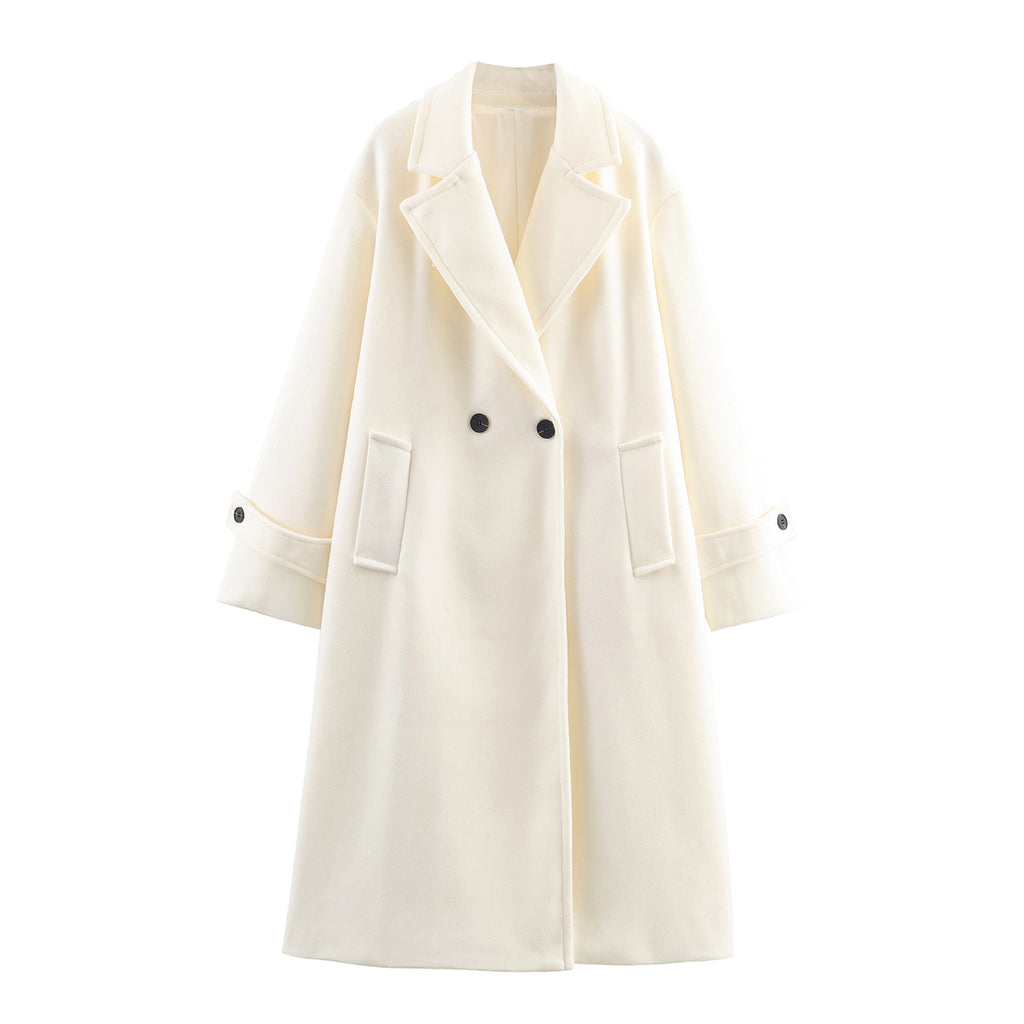 Womens Loose Elegant And Minimalist Long Coat