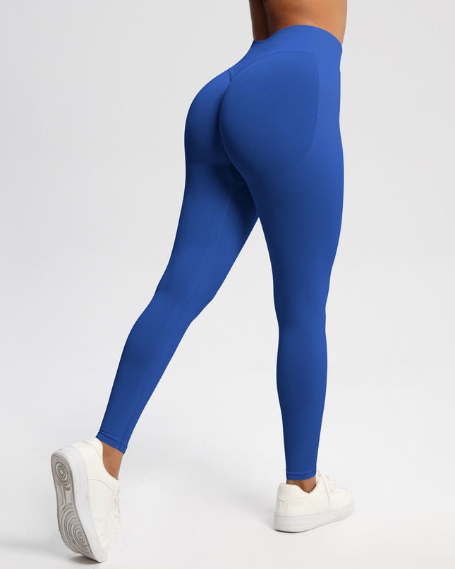 Seamless Solid-color High-waist Yoga Tights