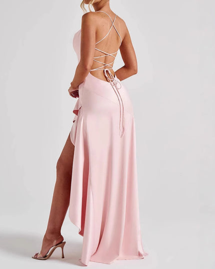 Backless Formal Dress with Slit