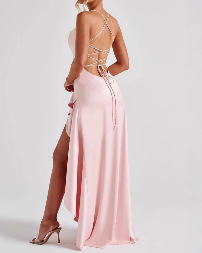Backless Formal Dress with Slit