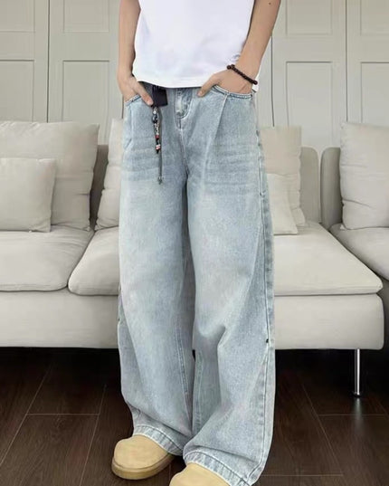 Light-blue Washed-in-wash-and-wear Jeans For Men That Go With Everything