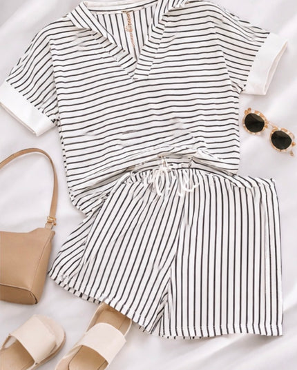 Effortless Stripe Lounge Set