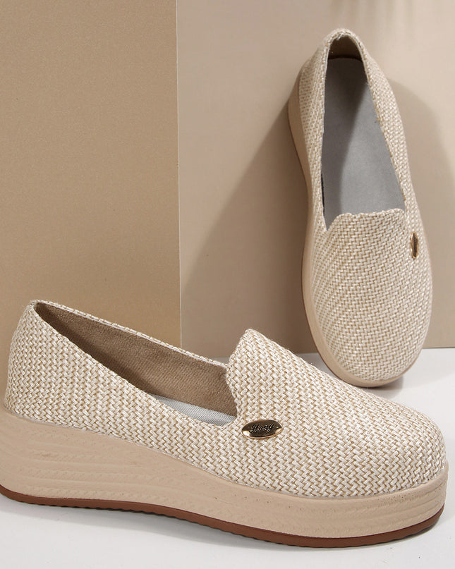 Women's Canvas Thick-soled Wedge Shoes