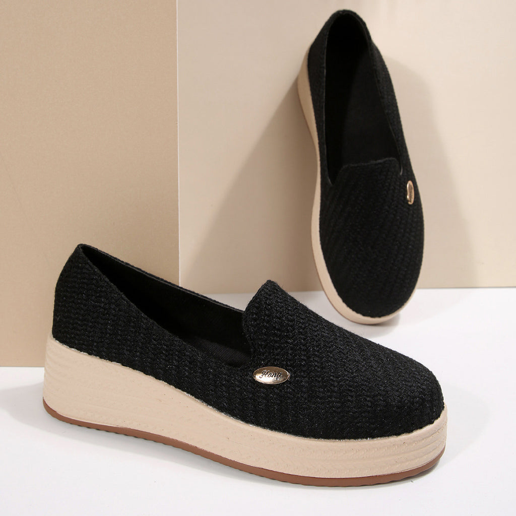 Women's Canvas Thick-soled Wedge Shoes