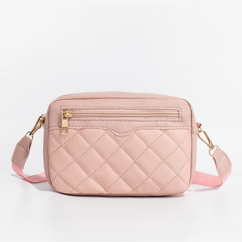 Ladies' Single-shoulder Embroidered Side-pull Crossbody Small Square Bag Casual