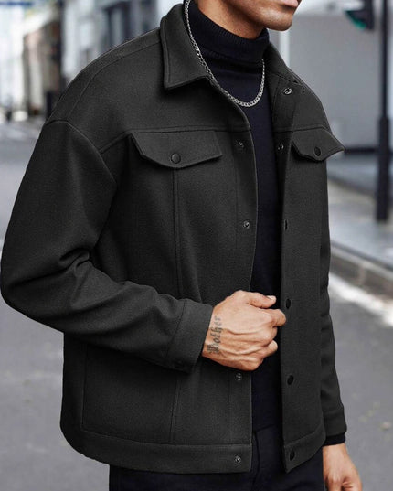 Lapel Woolen New Men's Casual Sports Jacket