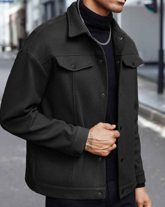 Lapel Woolen New Men's Casual Sports Jacket