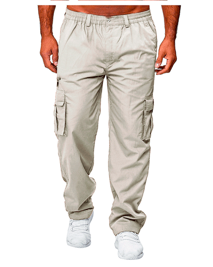 Men's Casual Multi-pocket Loose Straight Cargo Pants