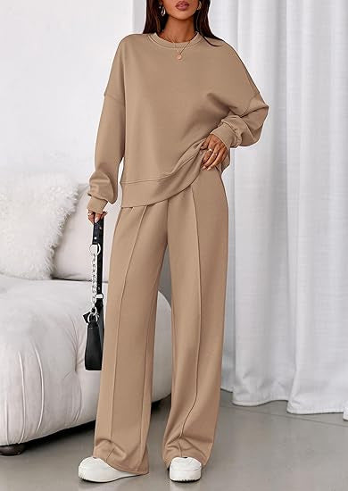 Solid-color 2-pc Loose Fit set