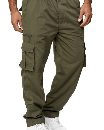 Men's Casual Multi-pocket Loose Straight Cargo Pants