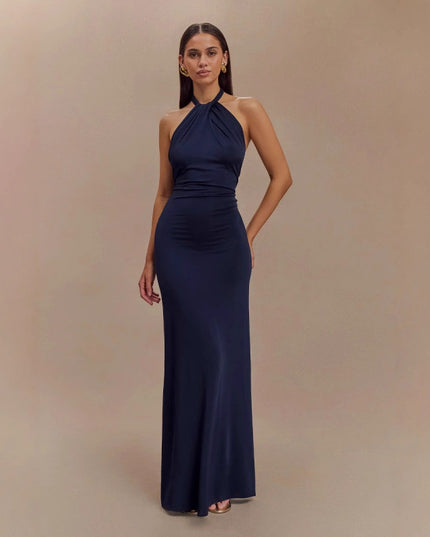 Bodycon Halter Dress Backless Shape Fit Maxi Dress