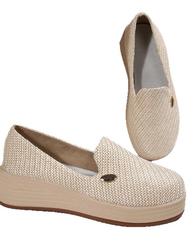 Women's Canvas Thick-soled Wedge Shoes