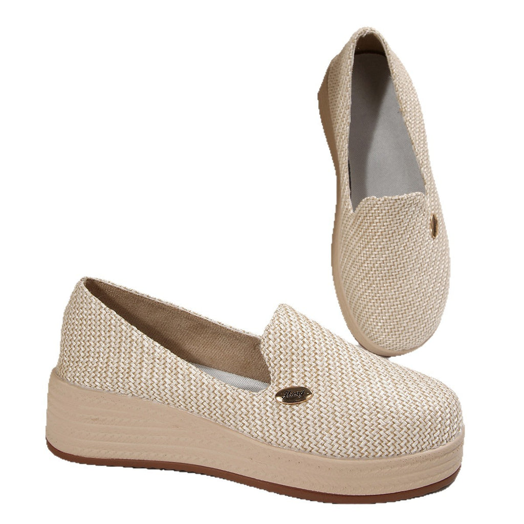 Women's Canvas Thick-soled Wedge Shoes