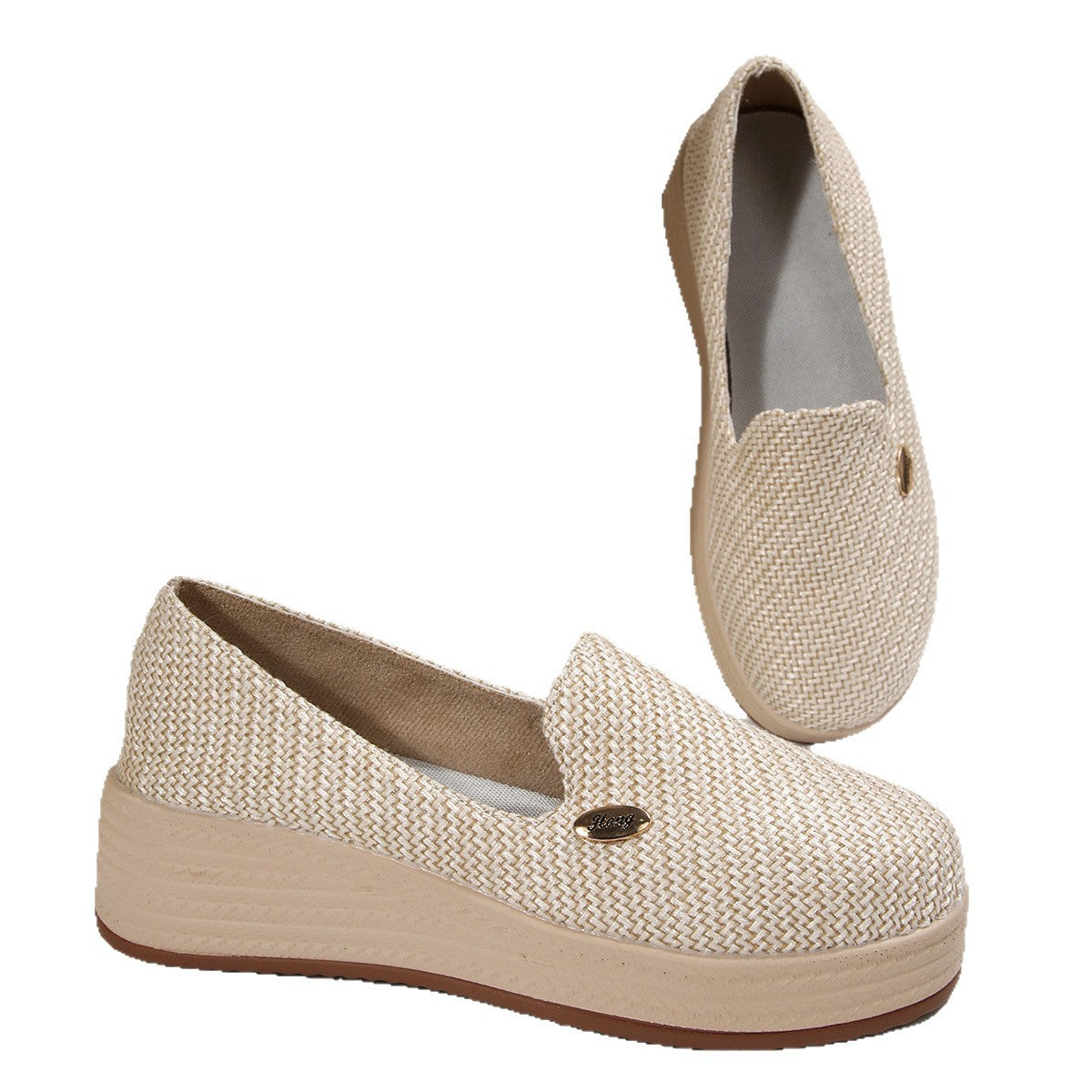 Women's Canvas Thick-soled Wedge Shoes