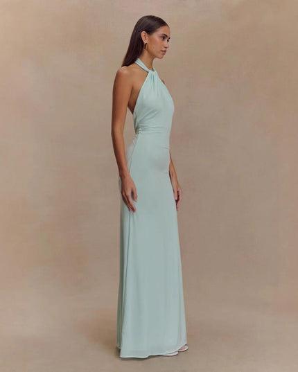 Bodycon Halter Dress Backless Shape Fit Maxi Dress