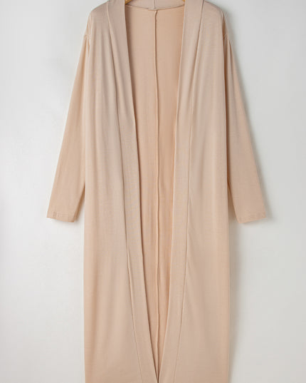 Parchment Split Long Cardigan and Skinny Pants Lounge Set