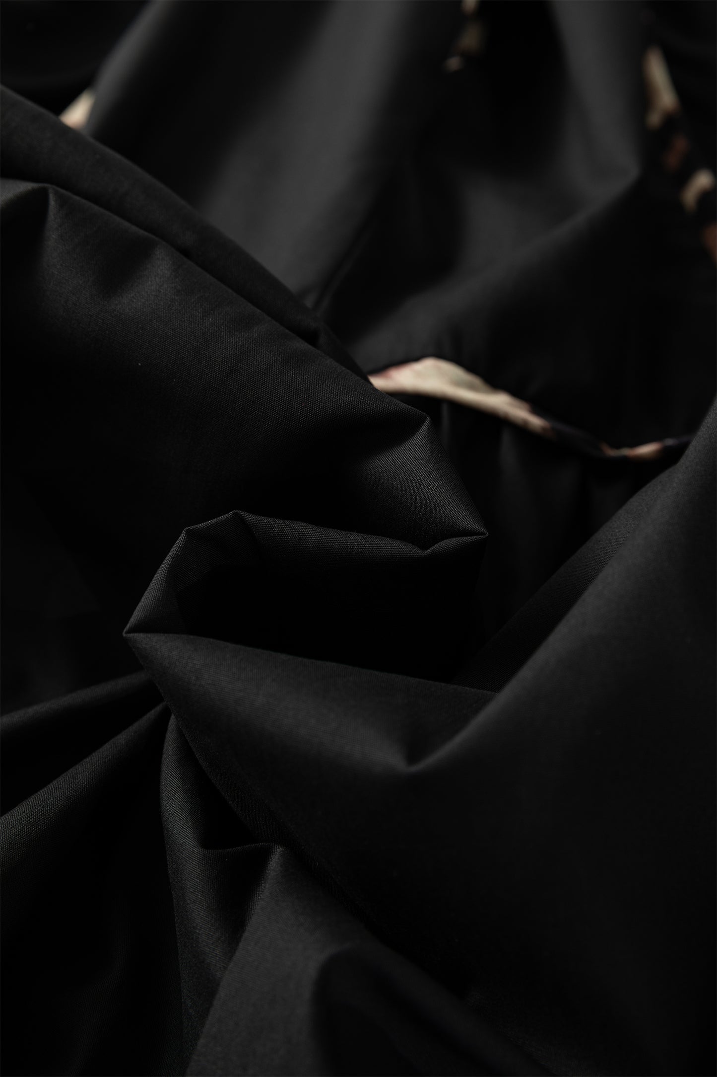 Black Plus Size Long Sleeve Leopard Contrasted Trim Tie Neck Flared Mini Dress