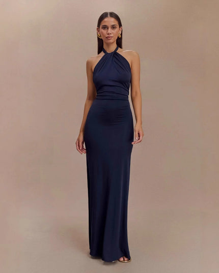 Bodycon Halter Dress Backless Shape Fit Maxi Dress